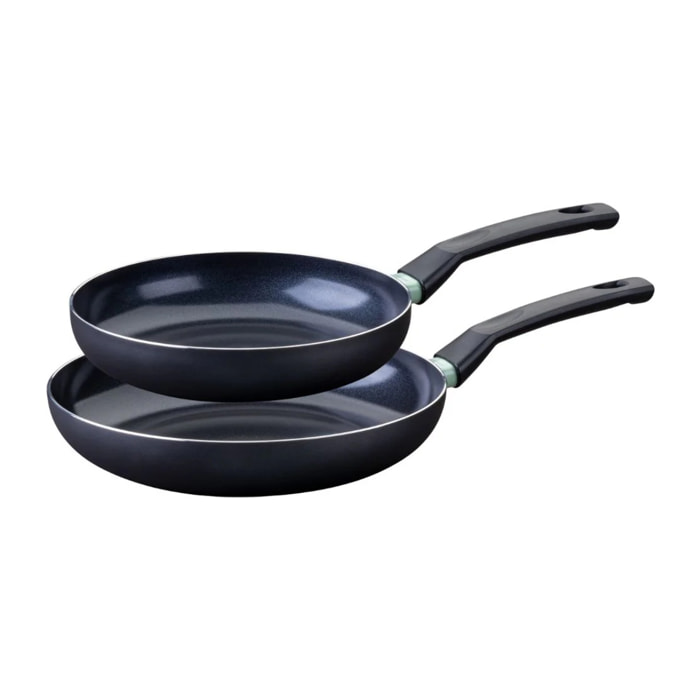 Set de 2 poêles antiadhésives céramique 24 et 28 cm Fackelmann Brandao