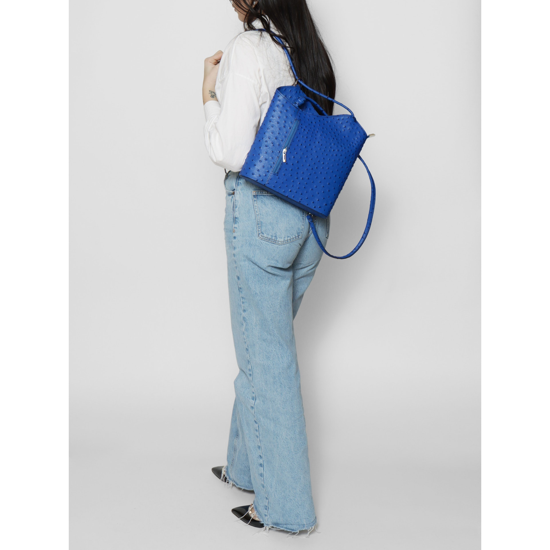Zaino da donna in vera pelle - Modello Charlotte - 28.0 x 25.0 x 9.0 cm