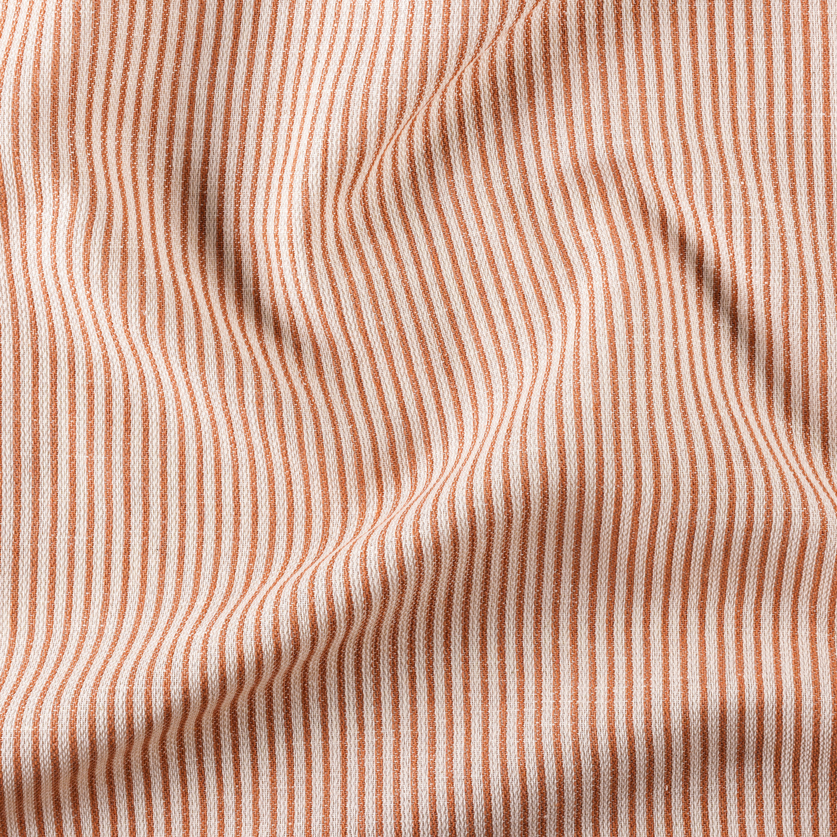 Coussin rayé style bord de mer - Orange Sanguine