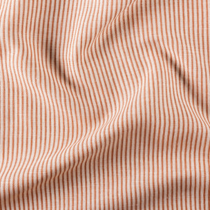 Coussin rayé style bord de mer - Orange Sanguine