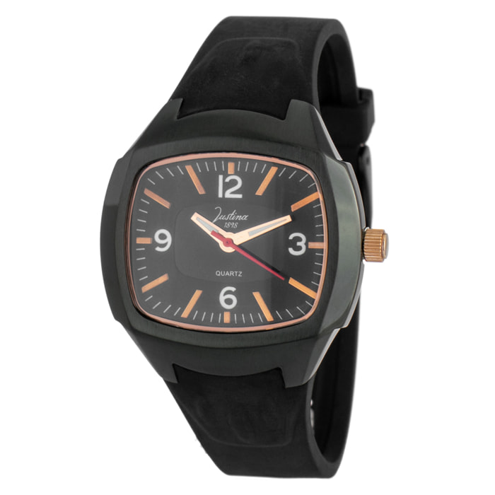 Reloj Justina JNC01 Hombre Analogico Cuarzo con Correa de Caucho