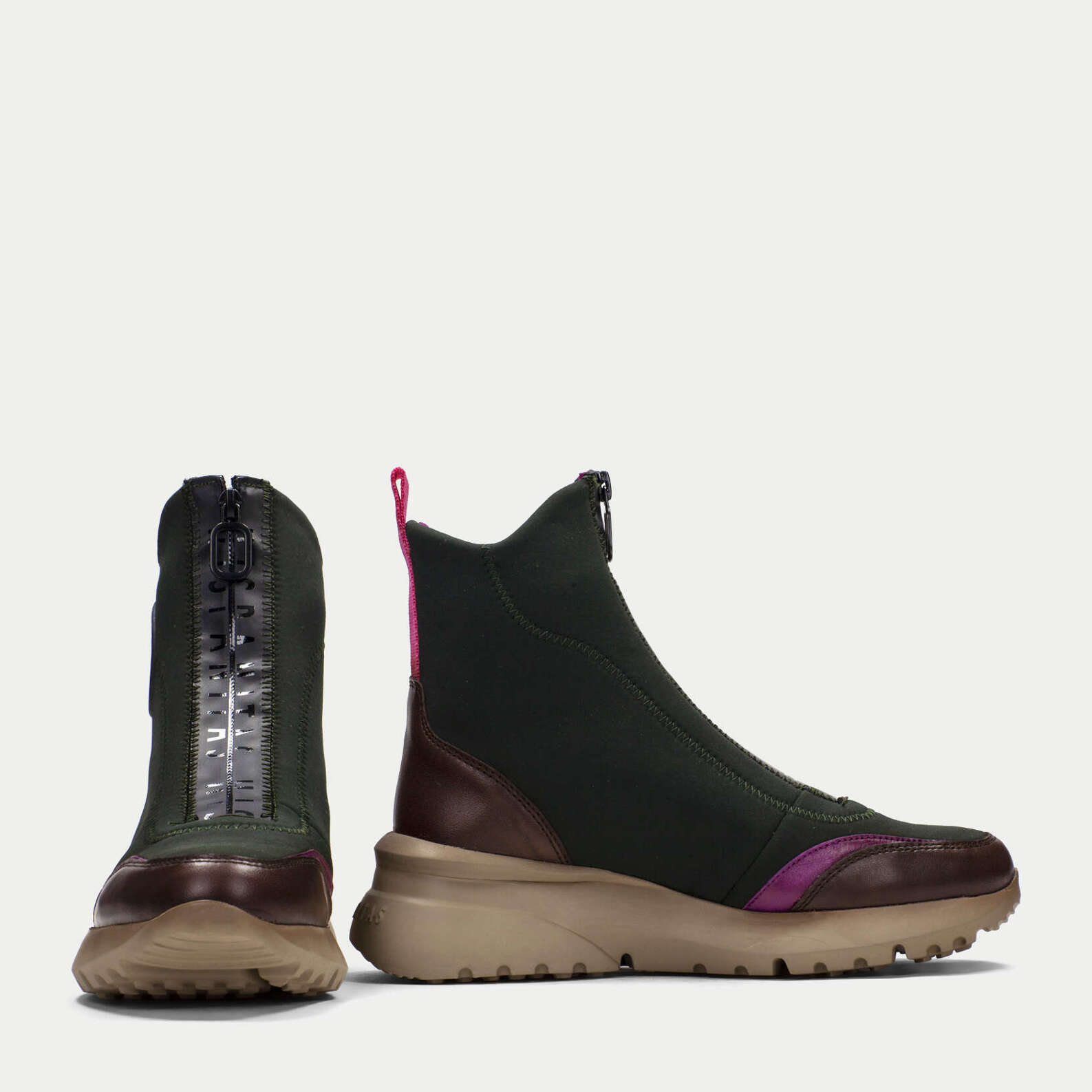 Botin sport Polinesia Marrón Verde 5 cm