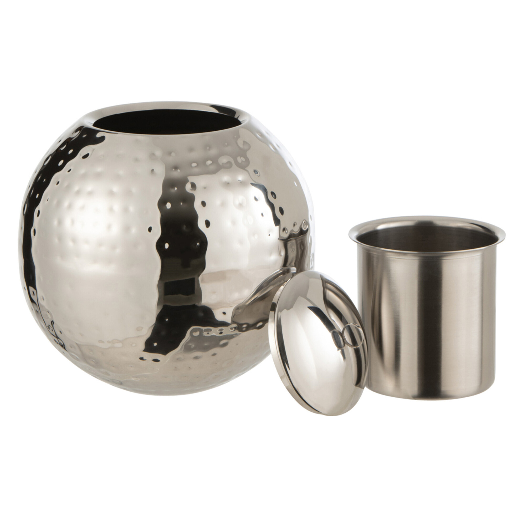 J-Line brûleur flottant Sphère Martelée - métal - argent