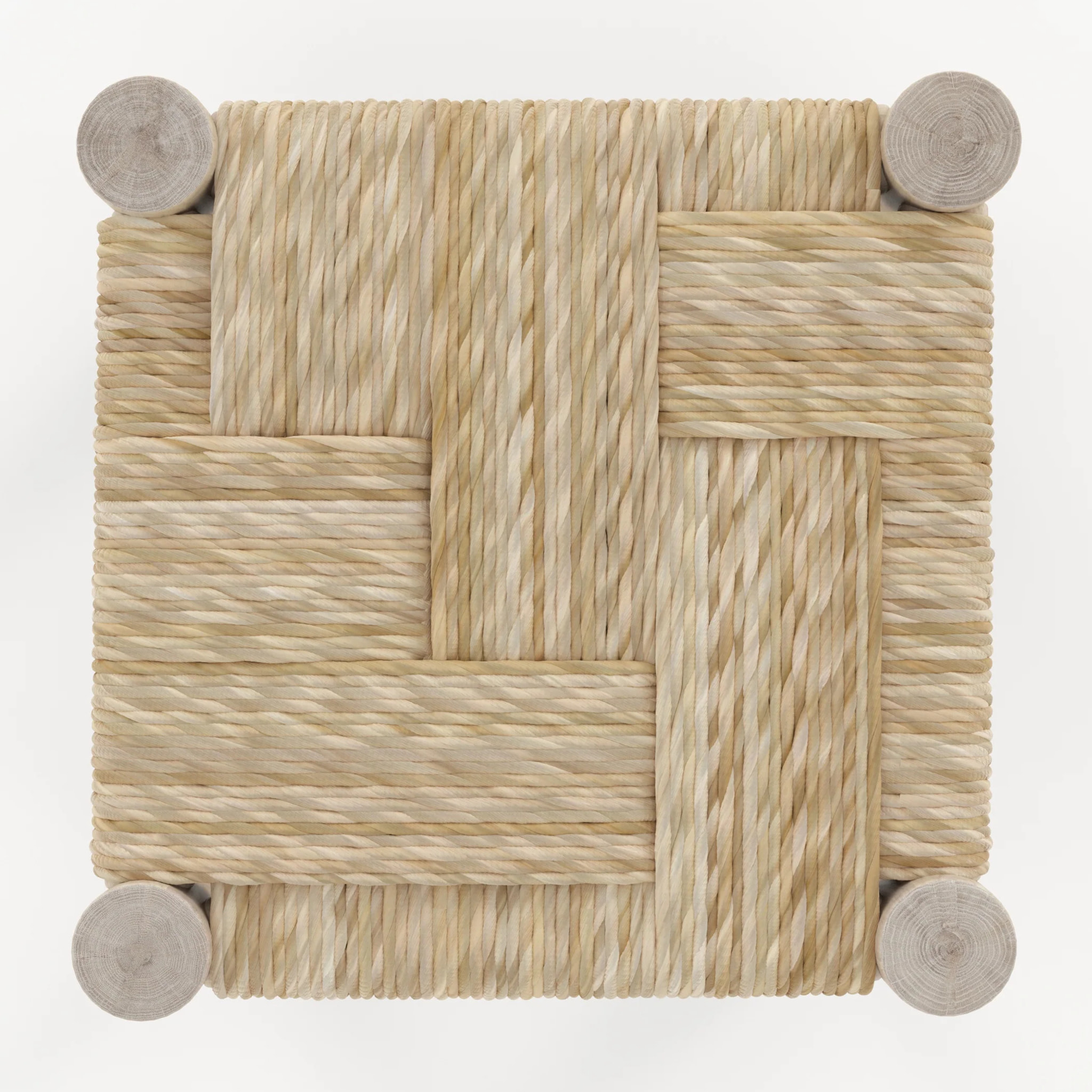 Tabouret en branche de teck H35,5 cm - Popa