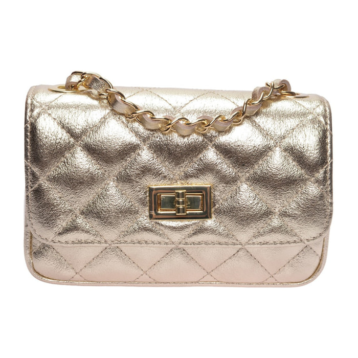 Borsa a spalla Anna Luchini Dorato