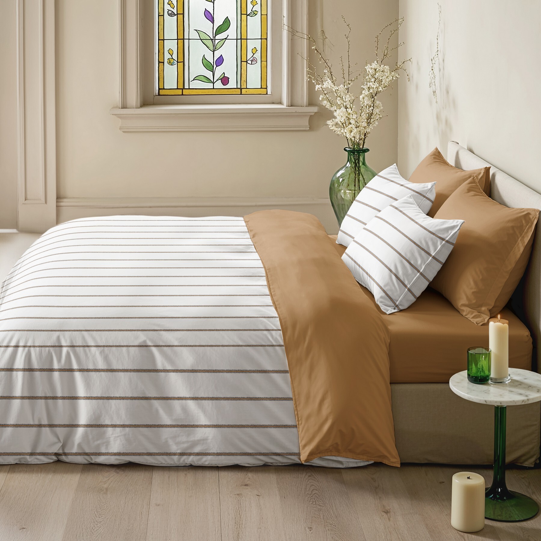 Couverture nordique ocre Laroa