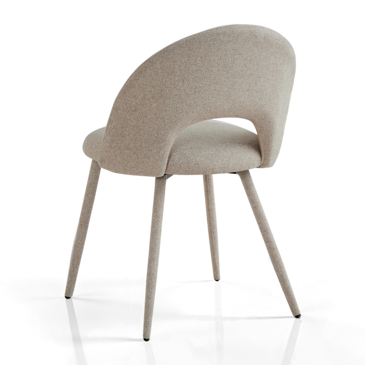 Lot de 4 chaises de salle à manger Tomasucci SELMA, en tissu, beige, 54 × 51 × 79 cm
