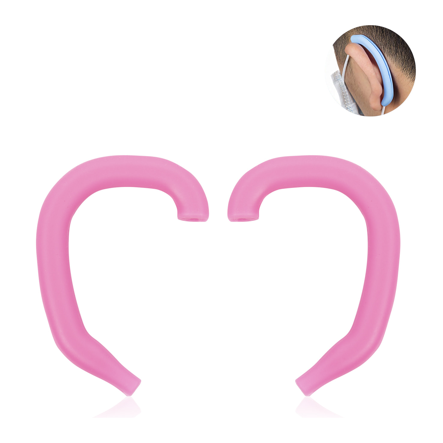 Protezione per orecchie per maschere, in silicone chirurgico