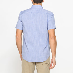CAMICIA IN COTONE FIAMMATO EFFETTO LINO