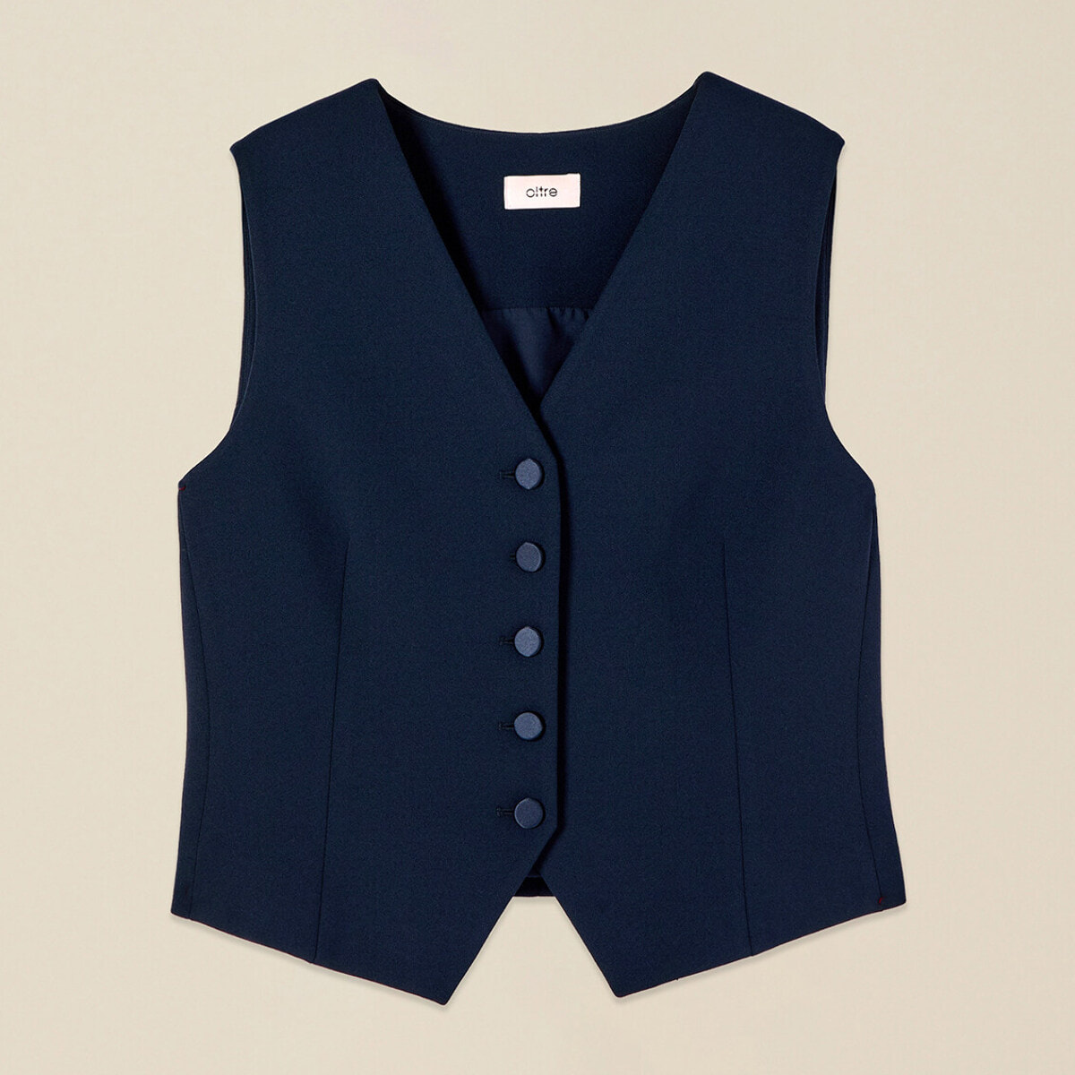 Oltre - Gilet in tessuto crêpe - Blu
