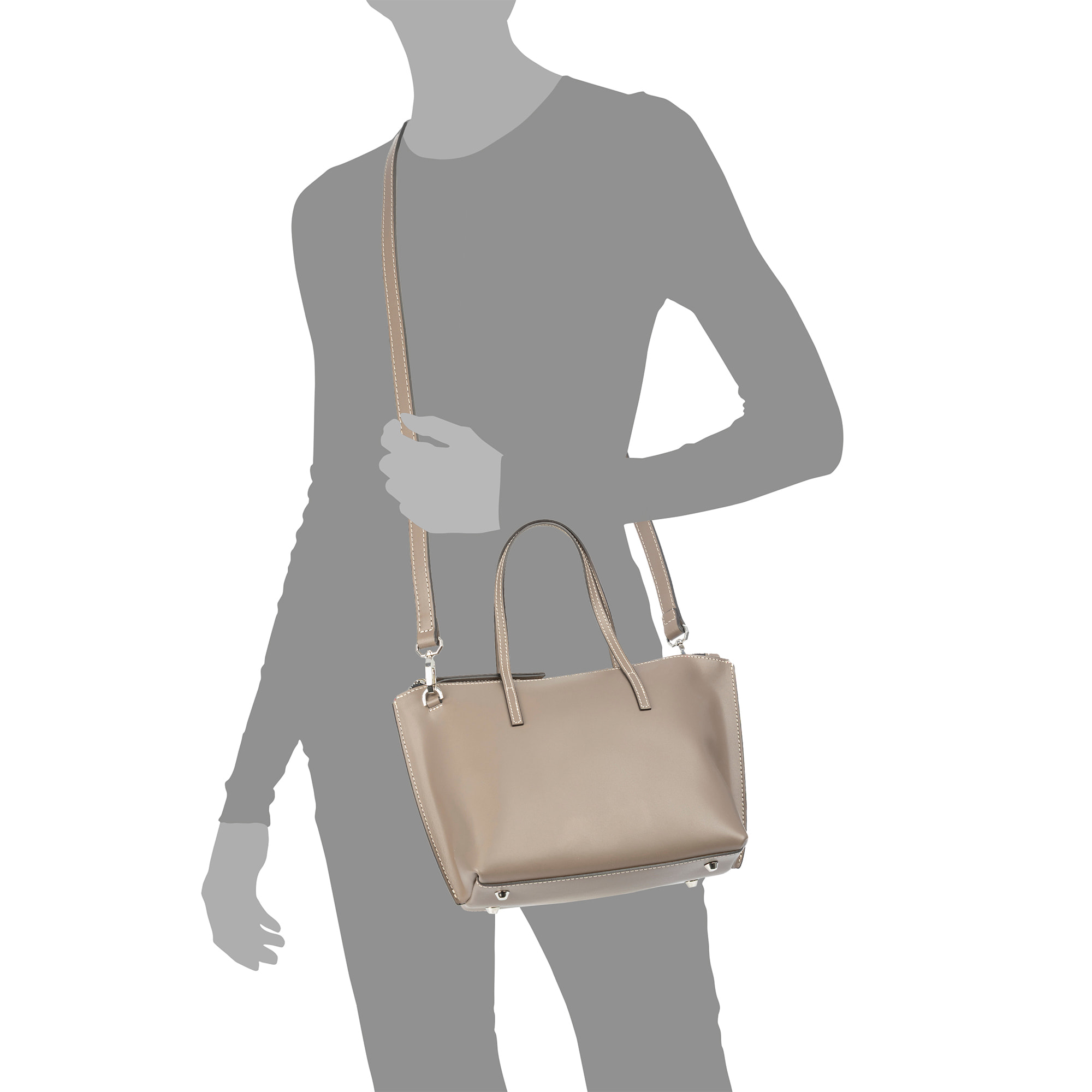 Ballao borsa tote donna. Pelle autentica Ruga.