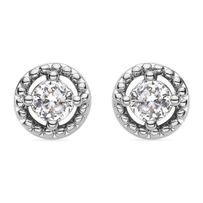 Pendientes Lux by Lux acabados en rodio