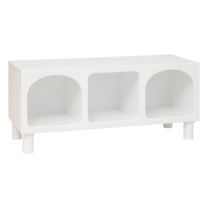 Etagère 3 compartiments "Tara" blanc 90x40x32cm