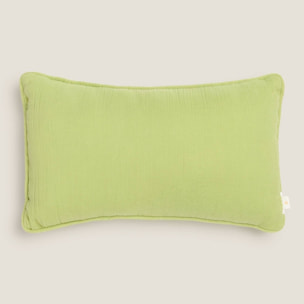 Cojín muselina con relleno Lupi color verde
