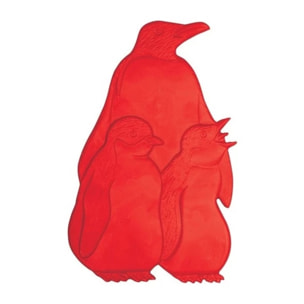 Lot de 5 Stickers figurines antidérapantes de douche ou baignoire Caoutchouc Pinguoins 9,2x15cm Multicolor MSV