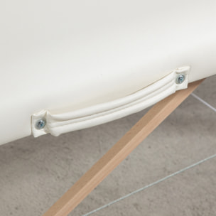 Table de massage pliante 2 zones sac tranport inclus 186L x 60l x 58-81H cm bois synthétique crème