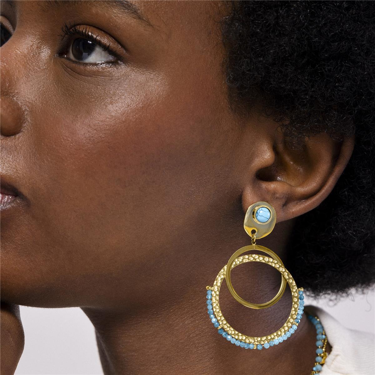 Pendientes Lux by Lux acabadoss oro 18k