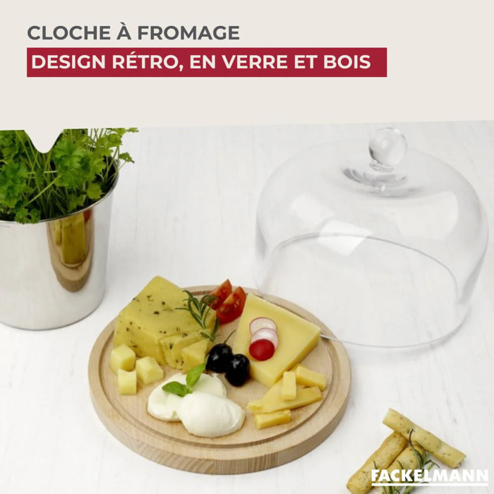 Cloche à fromage en verre Fackelmann Nature