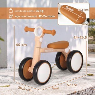 Draisienne enfant pliable selle guidon réglables rose