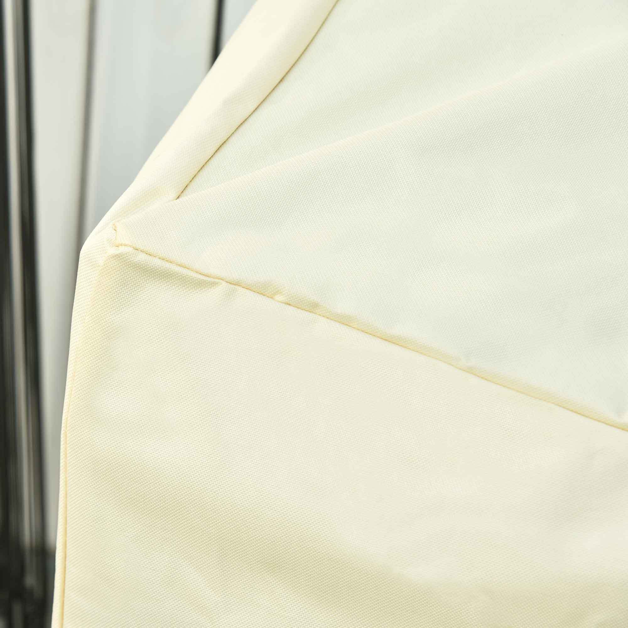 Funda Protectora para Banco de 2 Plazas 140x84x56/94 cm Cubierta de Muebles Exterior Tela Oxford 600D con Recubrimiento Impermeable para Jardín Patio Terraza Crema