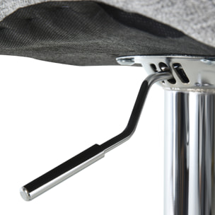 Lot de 2 tabourets de bar – Hauteur réglable – Pivotants 360°