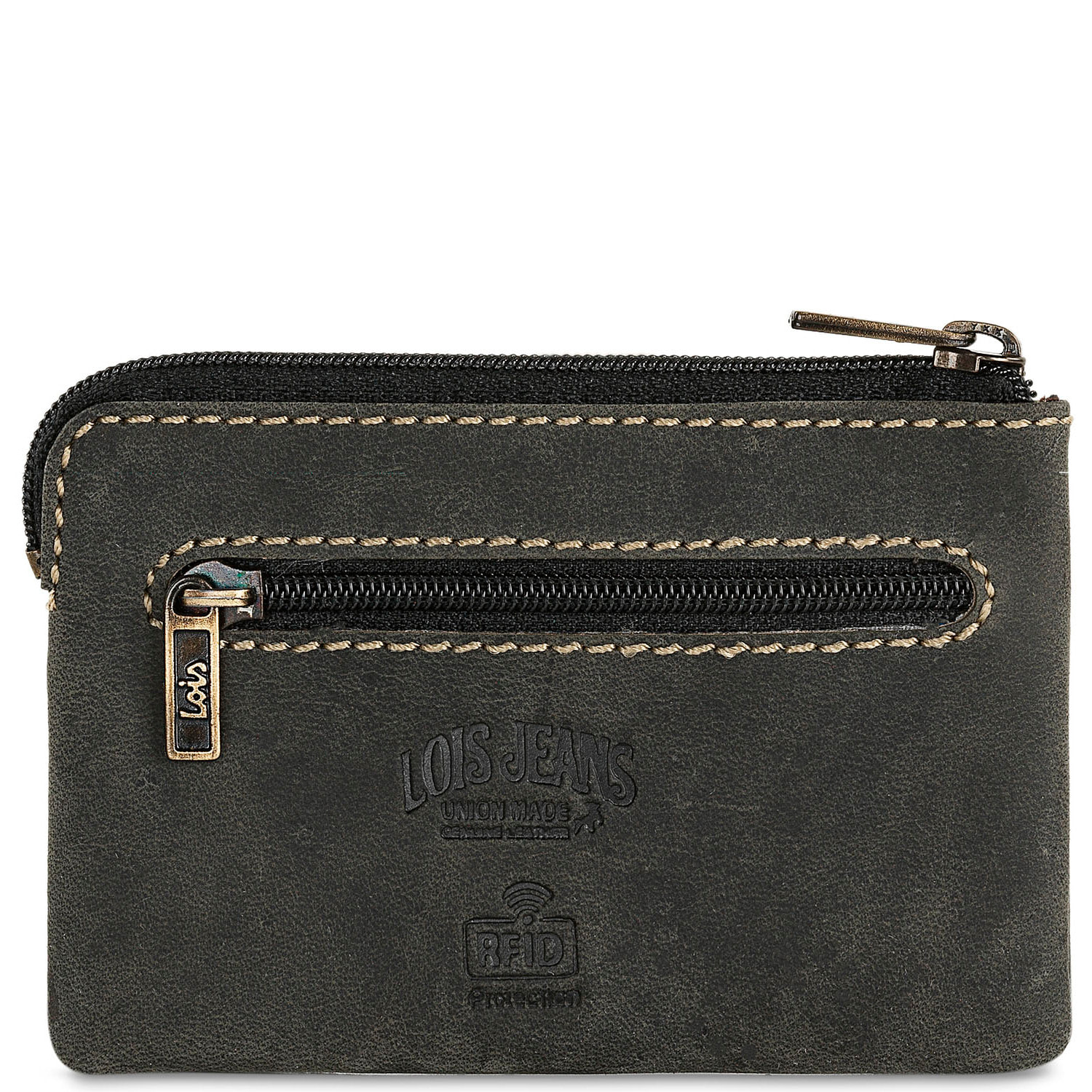 Monedero Piel Hombre Lois Brock Negro