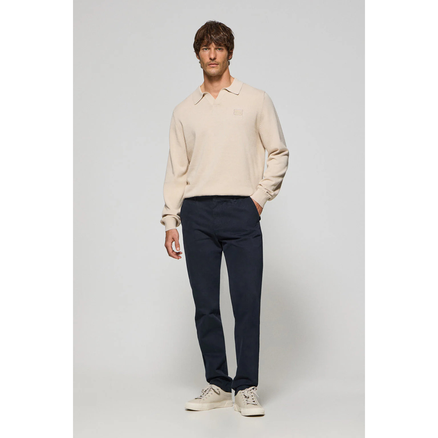 Pantalón chino Vanya azul marino con bordado Polo Club