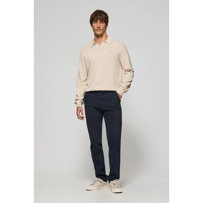 Pantalón chino Vanya azul marino con bordado Polo Club