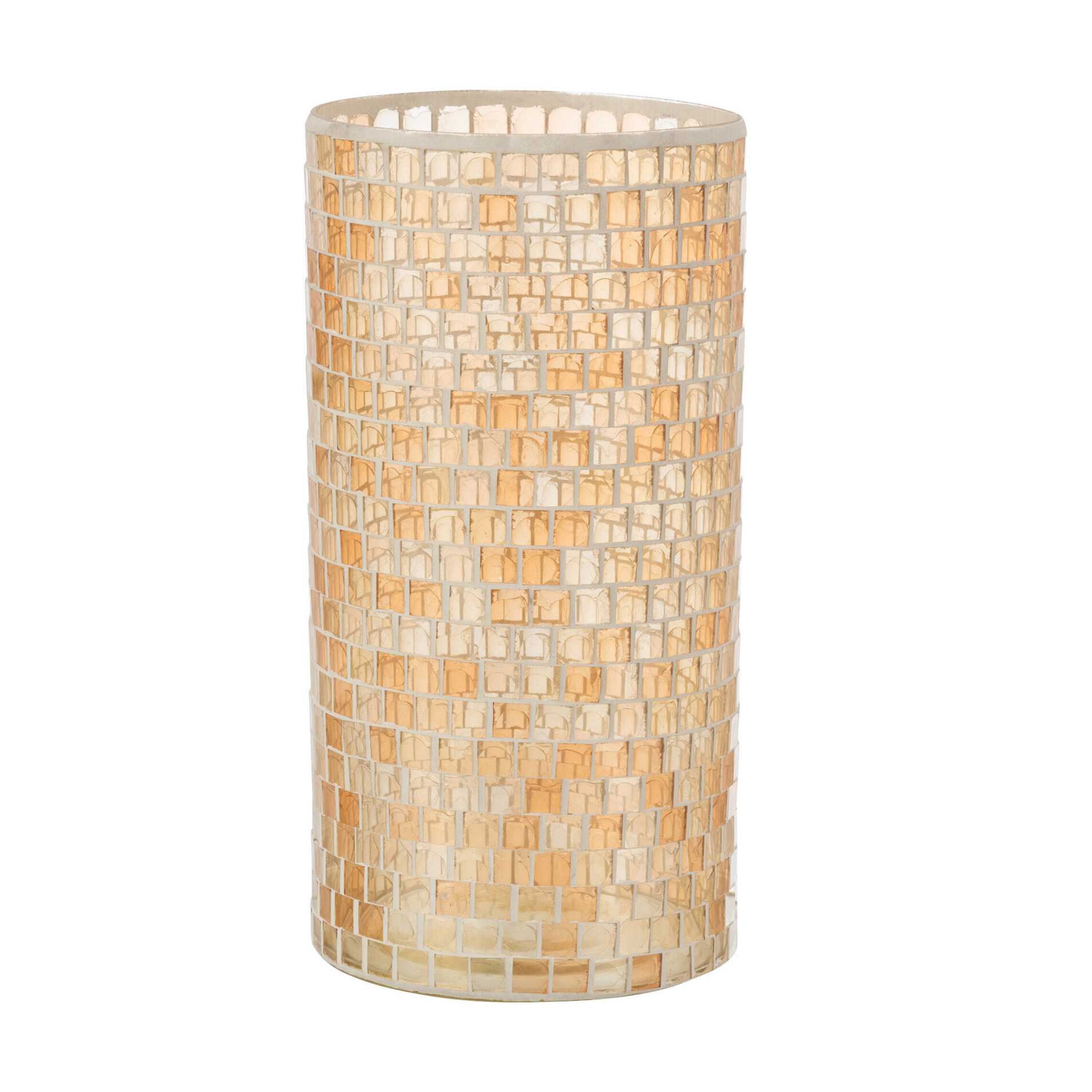 J-Line vase Mosaïque Rond - verre - orange - 29 cm de hauteur