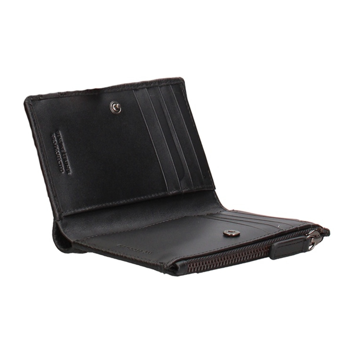 Portafoglio uomo in vera pelle - Modello Nyxos Plus - Casual - 9.5 x 13.5 x 2.4 cm