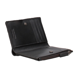 Portafoglio uomo in vera pelle - Modello Nyxos Plus - Casual - 9.5 x 13.5 x 2.4 cm