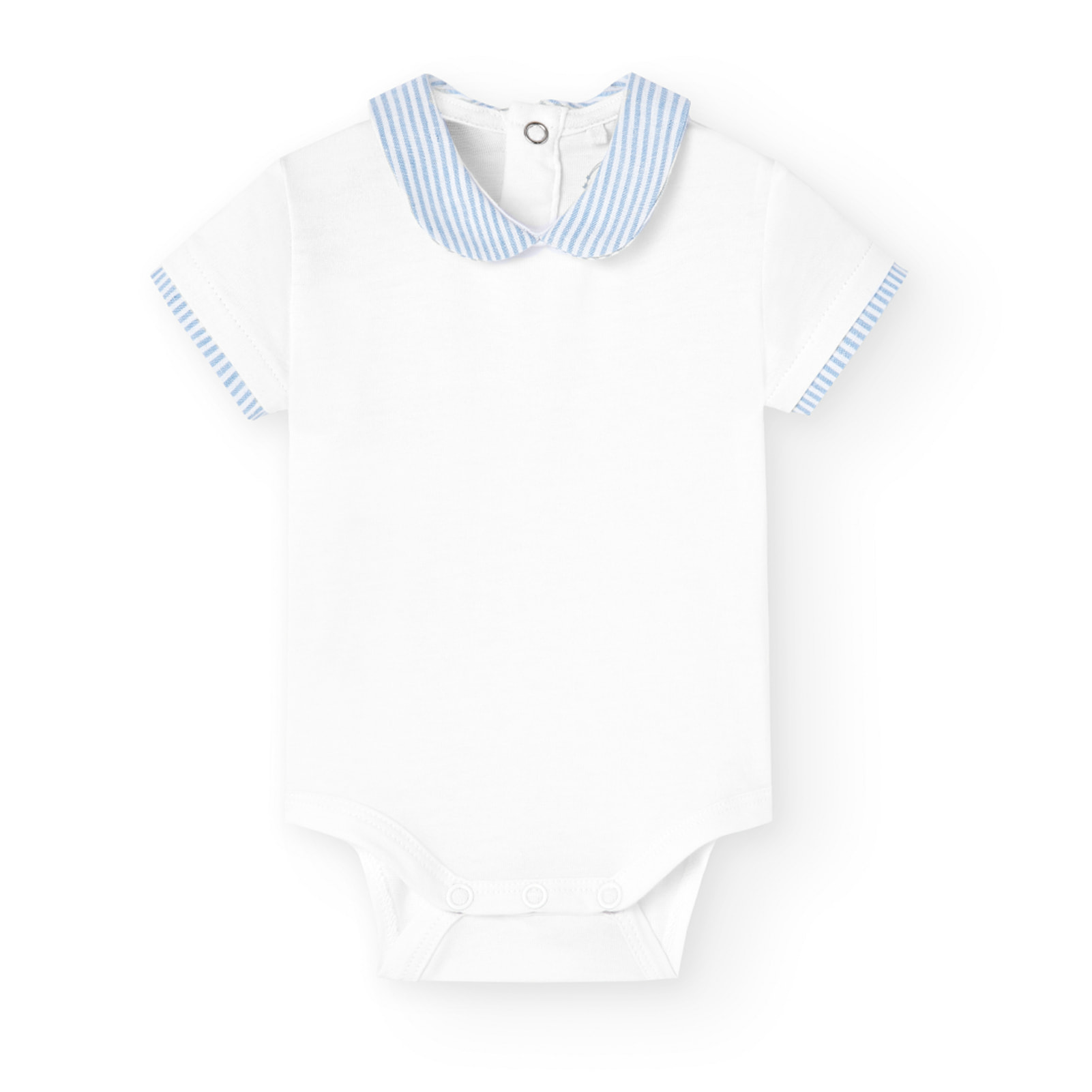 Conjunto combinado bebé niño, estampado rayas, azul claro