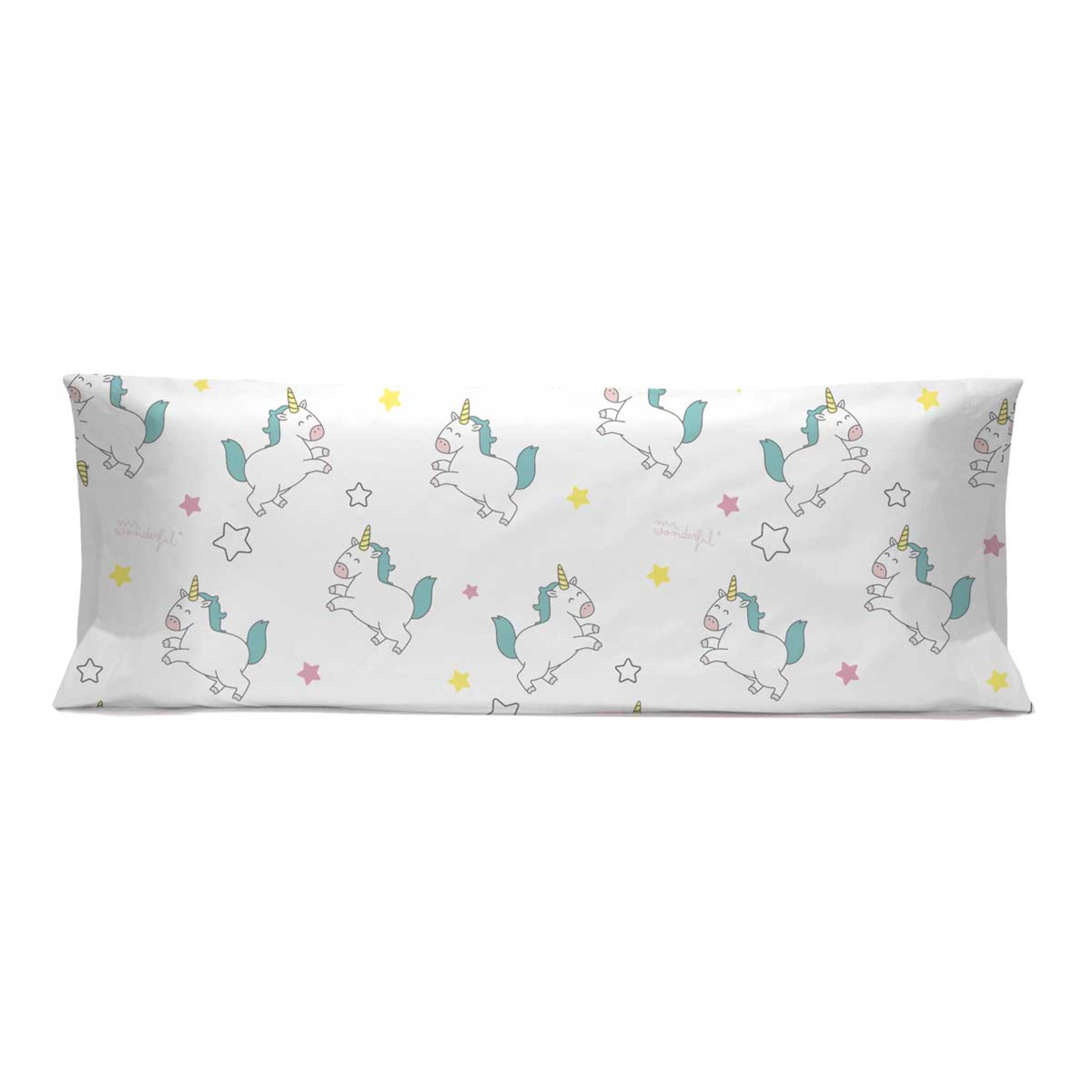 Funda de almohada 45x110 cm (cama de 90 cm) UNICORNIOS