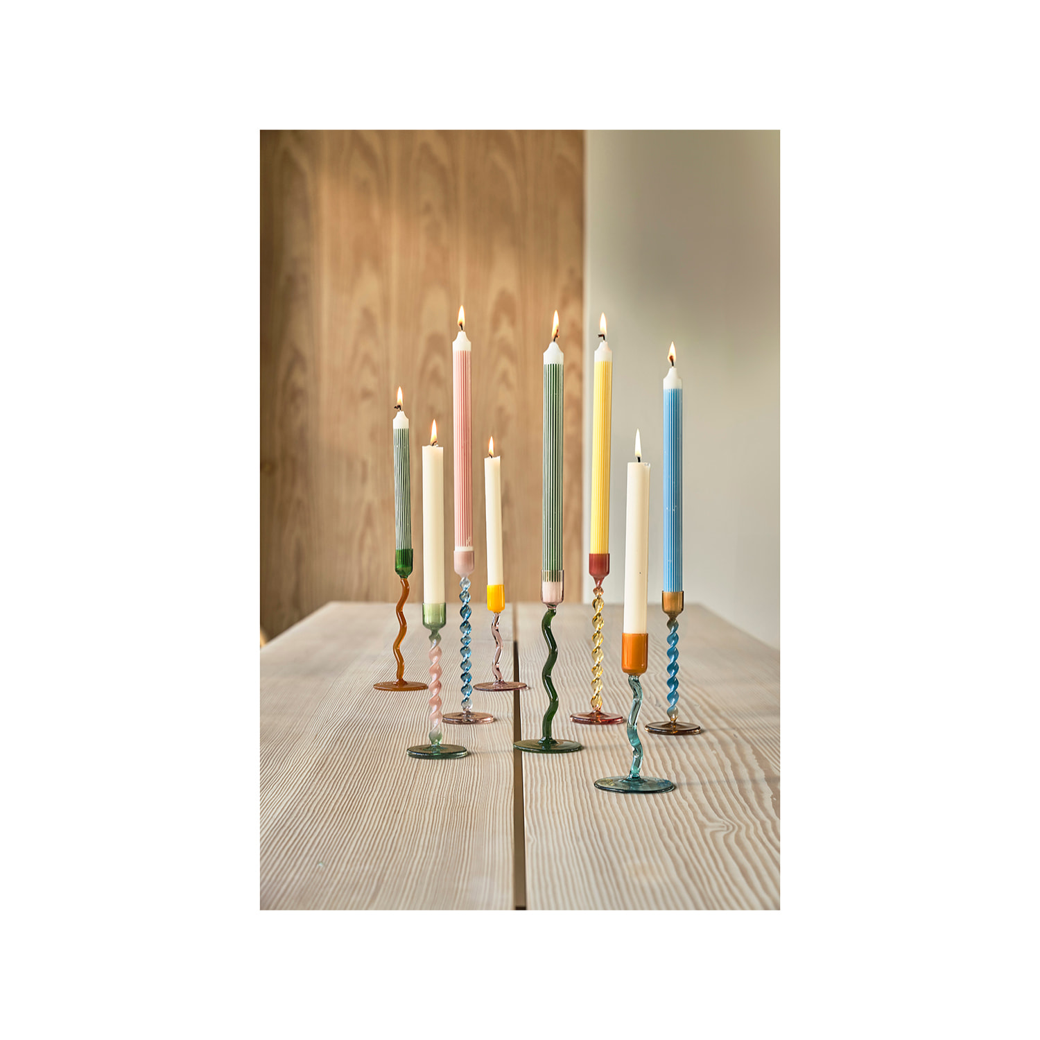 Bougeoir en verre Vivid