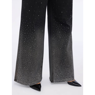 Fiorella Rubino - Jeans de pierna ancha con puntos de luz efecto degradado - Negro
