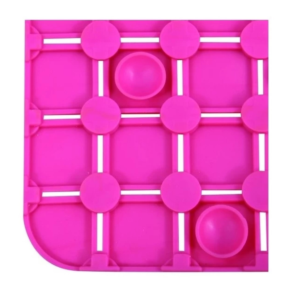 Tapis Fond de baignoire antidérapant Caoutchouc QUADRO 36x76Cm Rose Fuschia MSV