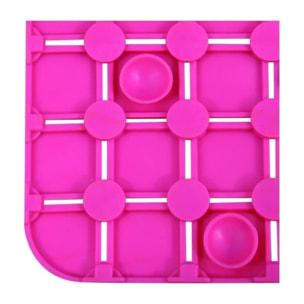 Tapis Fond de baignoire antidérapant Caoutchouc QUADRO 36x76Cm Rose Fuschia MSV