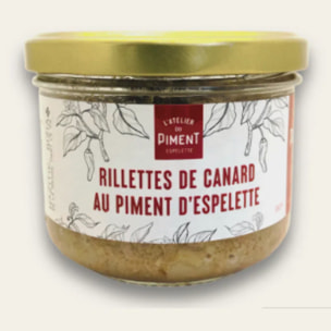 2 Rillettes de canard au piment d'Espelette - 2x180g - France