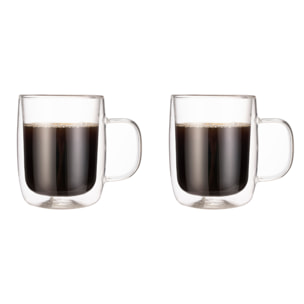 2 mugs à thé double paroi - 250ml