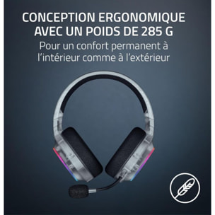 Casque gamer RAZER BARRACUDA X CHROMA PHANTOM WHITE ED