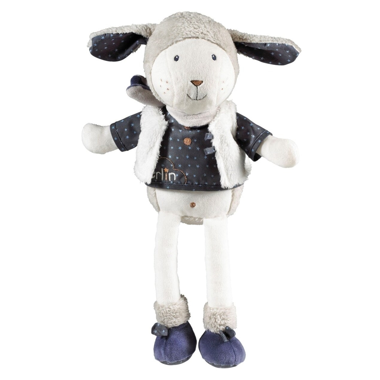 Doudou Mouton en velours blanc