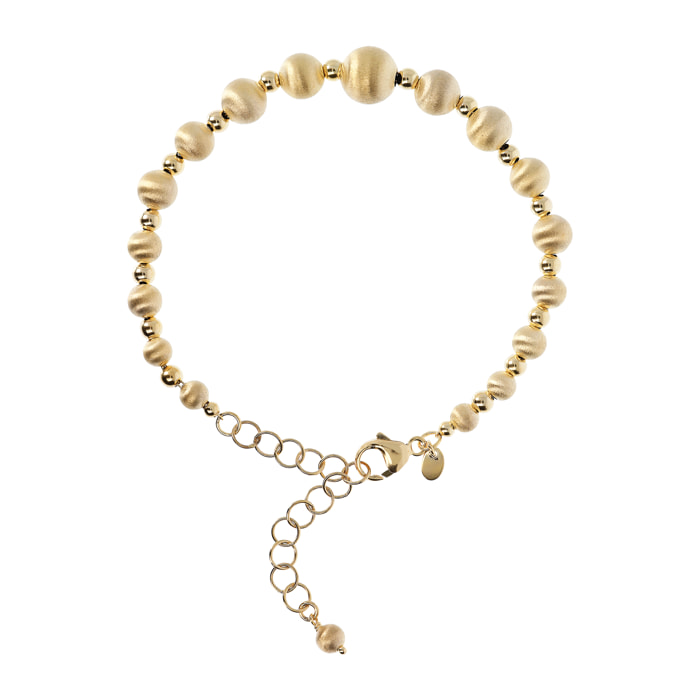 Bracciale con Sfere Satinate Graduate