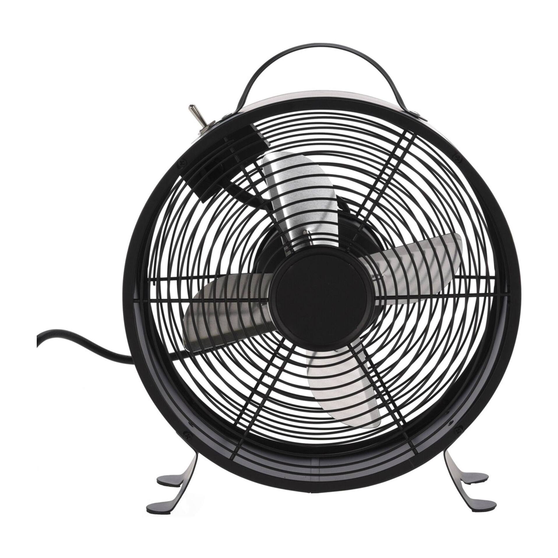 Ventilador de mesa
26cm, 25w, 2 velocidades, negro
