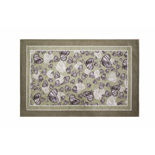 TAPPETO DA CUCINA DIS.MEDODY VERDE CENERE 57X85 CM CON ANTISCIVOLO