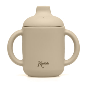 TAZA DE SILICONA BEIGE CON ASAS