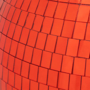 SUSP BOULE DISCO ROUGE D40