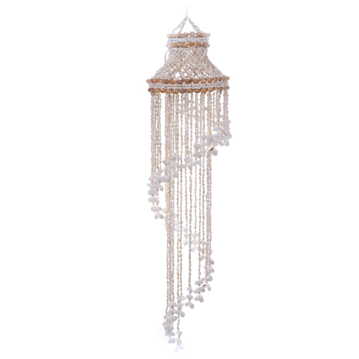 Scacciapensieri Porta Candele Conchiglie 80 Cm - Pezzi 1 - 20X80X20cm - Colore: Bianco - Bianchi Dino - Conchiglie Decori E Stelle Marine