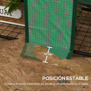 Invernadero de Jardín de 3 Niveles Invernadero de Terraza con Estantes Techo Inclinado y 2 Puertas con Cremallera para Cultivo de Plantas en Patio 143x46x141/151 cm Verde