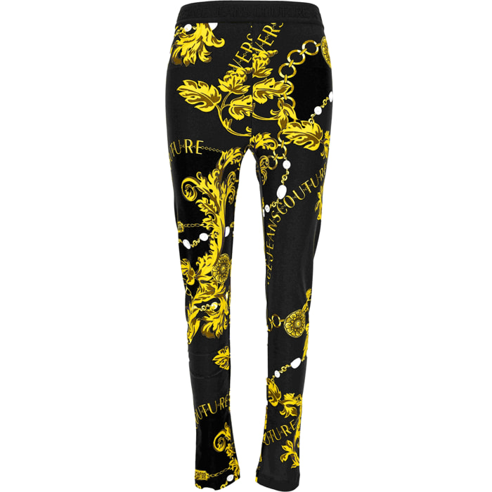 Versace Jeans Couture Leggings con stampa a catena e logo sulla vita di Versace Jeans Couture.