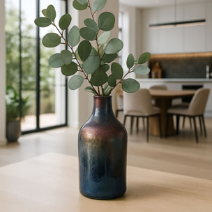 Vase bleu et rose en verre h24cm SUNSET